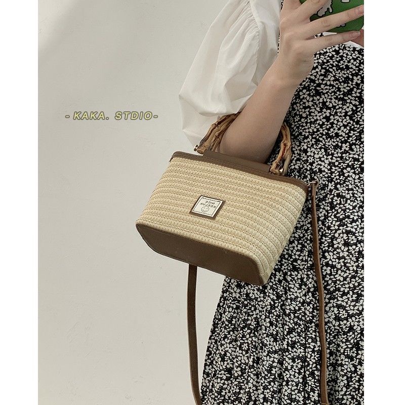 Túi Xách Đan Tre 2 Màu Tùy Chọn Thời Trang 2022 Cho Nữ