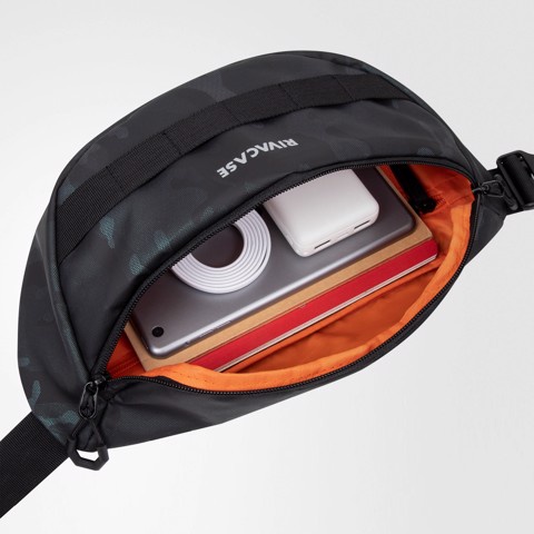 Túi đeo chéo/Túi bao tử Nam Nữ  RIVACASE 7614  chất liệu PTE chống nước đỉnh camo, họa tiết Camo đẹp xuất sắc