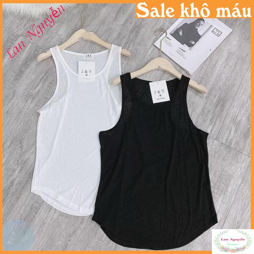 Bán sỉ Áo ba lỗ giấy 2 màu đen trắng cho nữ