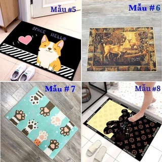 Si- thảm lau chân , thảm chùi chân 3d chống trơn trượt siêu thấm nhà tắm , nhà bếp 40x60cm