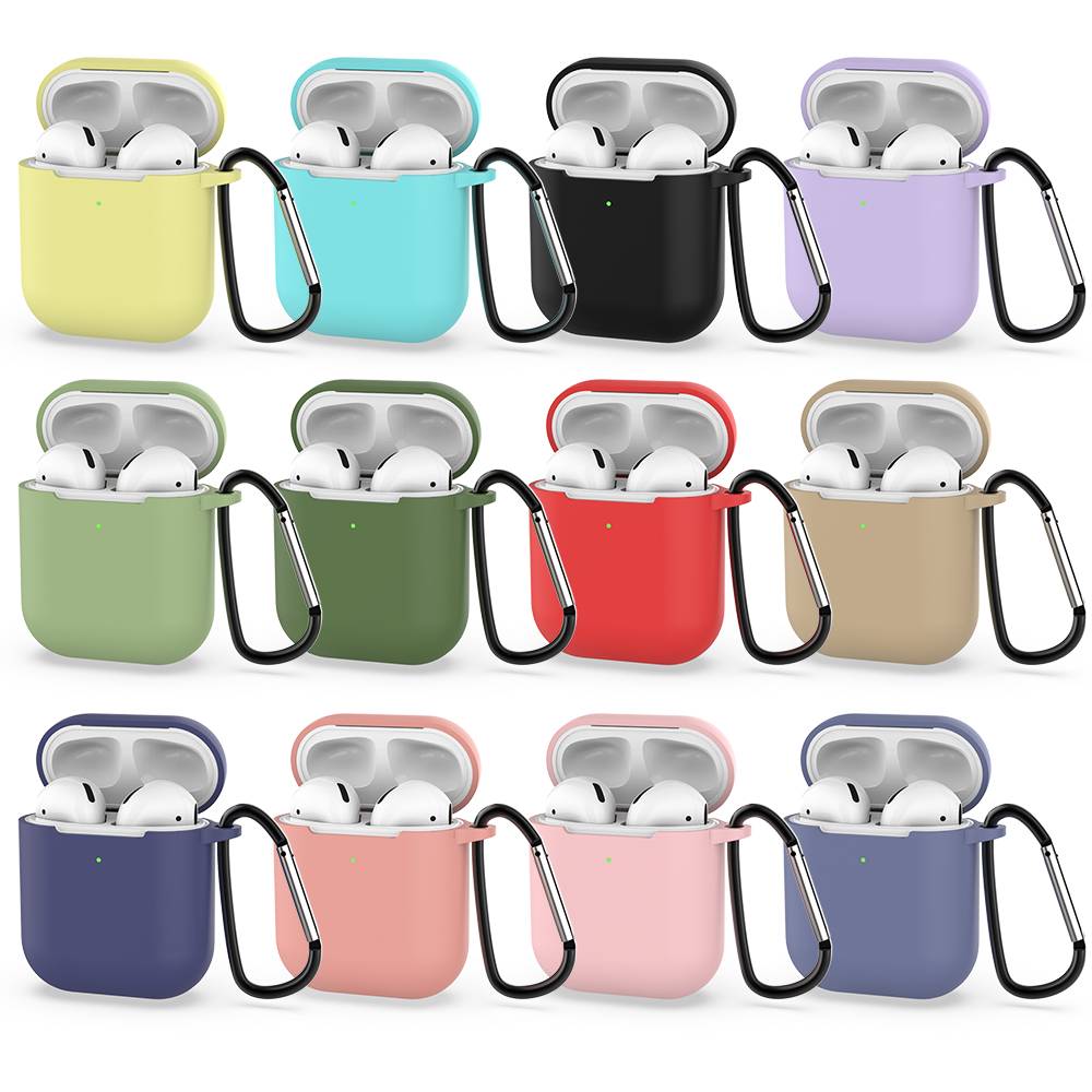 Ốp Silicon Cho Airpods 2 Ốp Bảo Vệ Tai Nghe Sang Trọng Cho Apple airpods2 Airpod 2 Vỏ Chống Sốc Có M