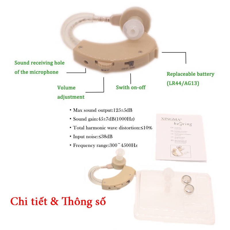 Máy trợ thính XINGMA XM 909E Loại không dây kết nổi ổn định cho âm thanh to rõ ràng