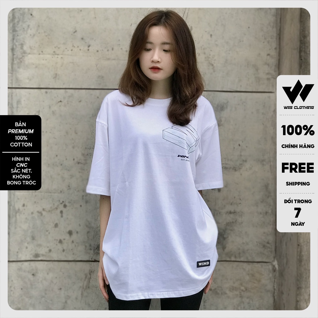 Áo thun tay lỡ unisex form rộng WIIS phông oversize cotton 65% 3D nam nữ ulzzang
