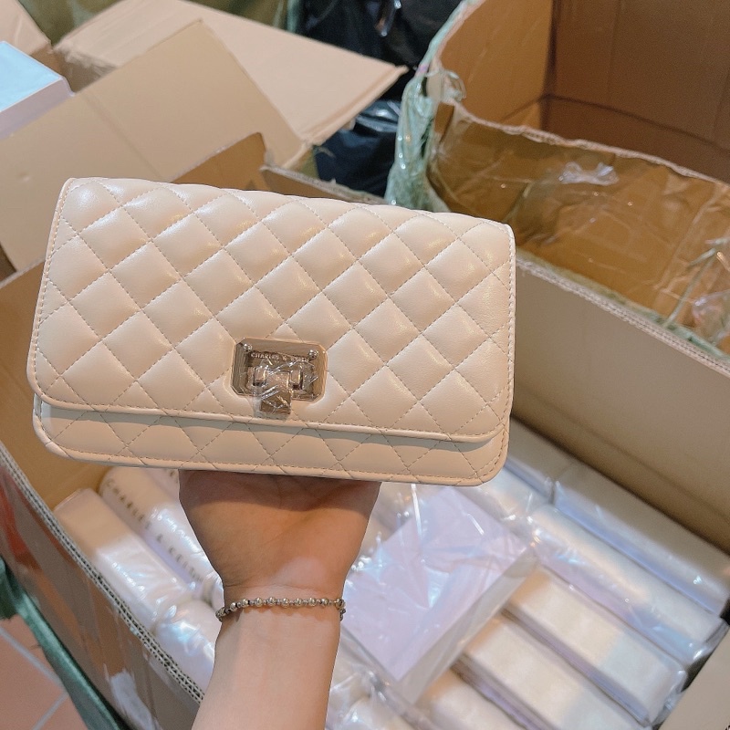 Túi xách nữ trám ô c n k bản lai âu siu đẹp 20cm hot 2022