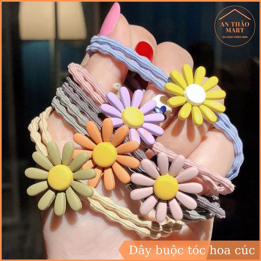 Dây Cột Tóc Hình Hoa Cúc Dễ Thương