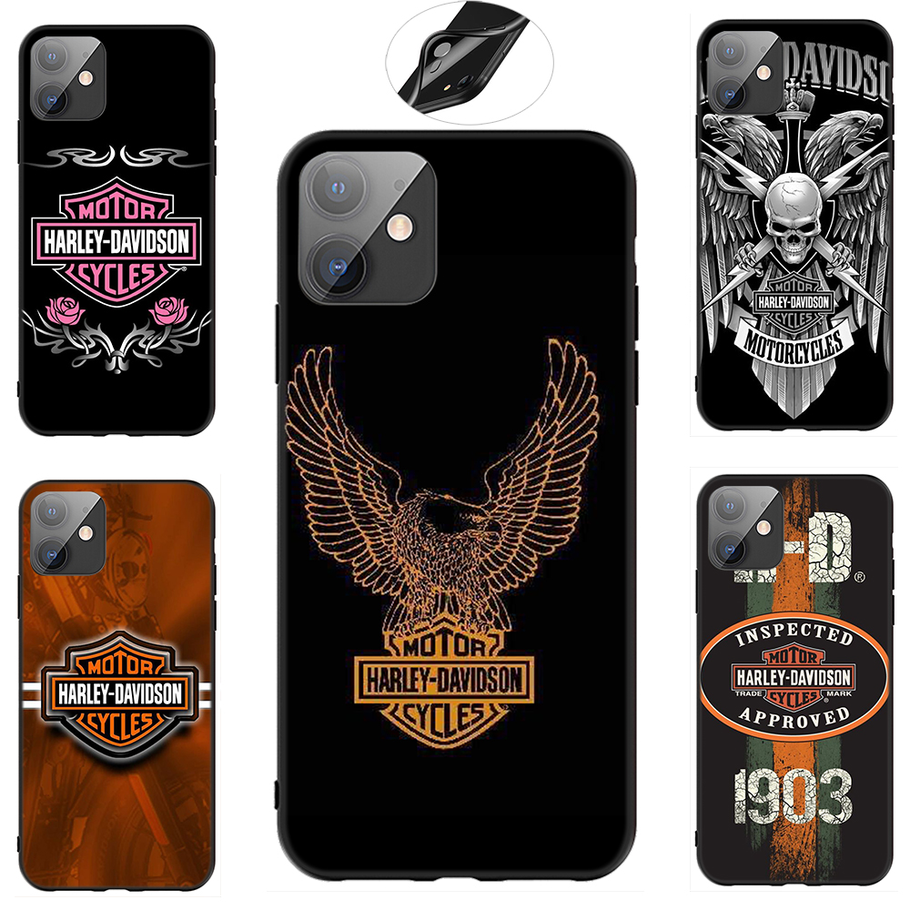 iPhone XR X Xs Max 7 8 6s 6 Plus 7+ 8+ 5 5s SE 2020 Casing Soft Case 65LU Harley davidson symbol mobile phone case