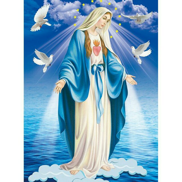 Tranh đính đá ĐỨC MẸ LV330_65×75CM