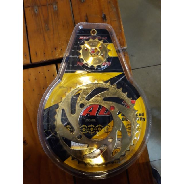 Nhông sên dĩa exciter 135 DID cao cấp vàng ( NSD Ex 135 )