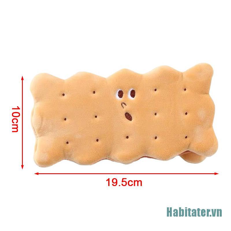 1 Hộp Đựng Bút Hình Bánh Quy Bằng Lông Nhung Kích Thước Lớn