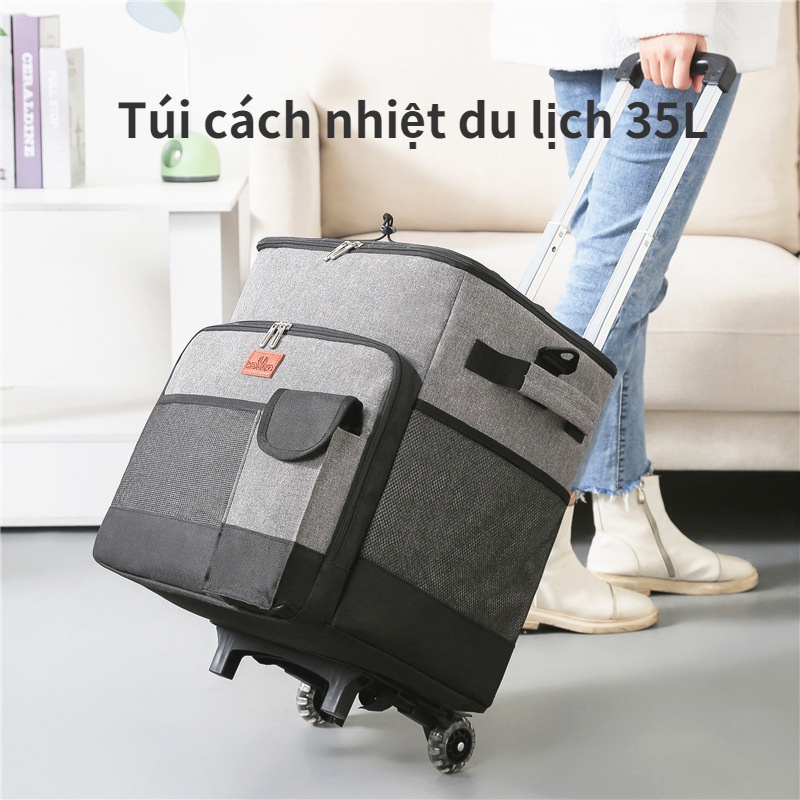 Túi giữ nhiệt 35L, Túi ăn trưa chống nước，với thanh buộc，Thích hợp cho văn phòng, dã ngoại ngoài trời, du lịch