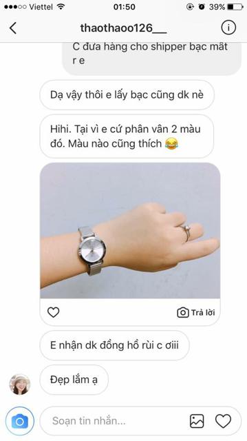 [4 màu] Đồng hồ Nữ Classic Korean 732 Dây Kim Loại size 30mm | BigBuy360 - bigbuy360.vn