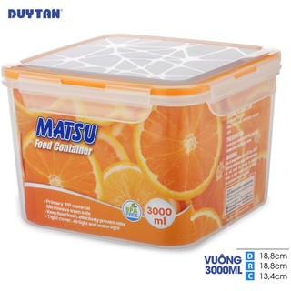 Hộp Nhựa Vuông Duy Tân Matsu 3000ml
