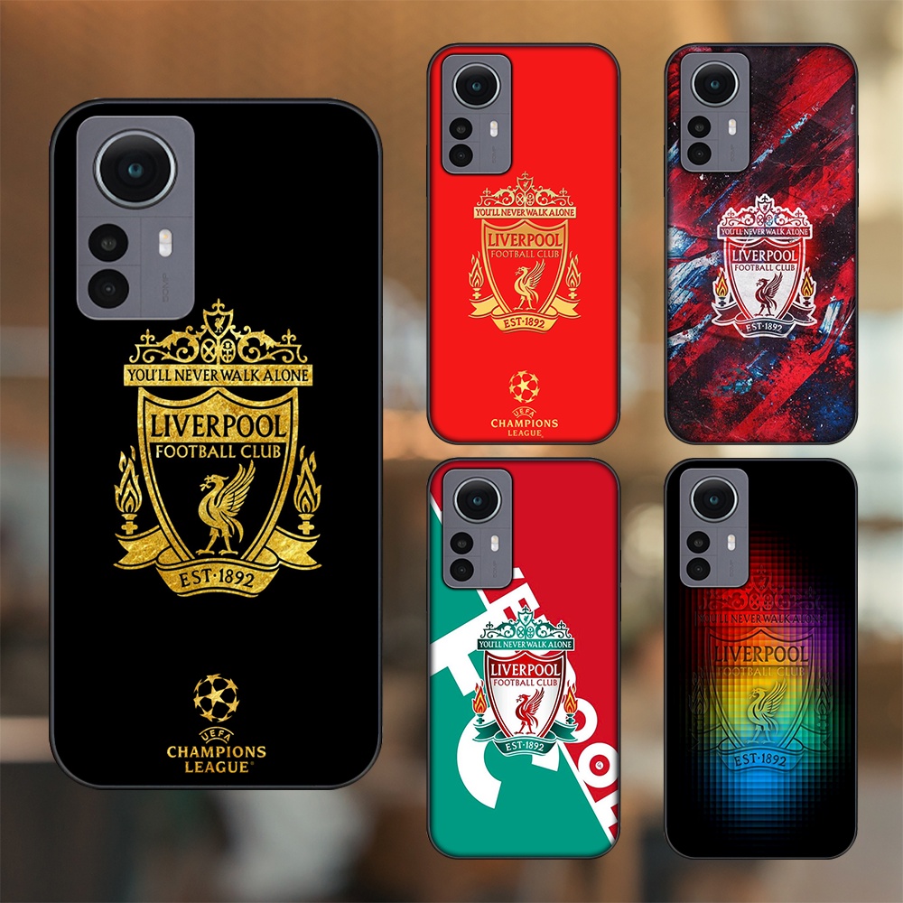 Ốp lưng Xiaomi 12 viền đen in hình Liverpool FC