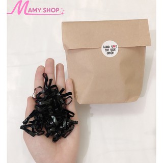 Túi dây chun buộc tóc đen siêu dai cỡ to