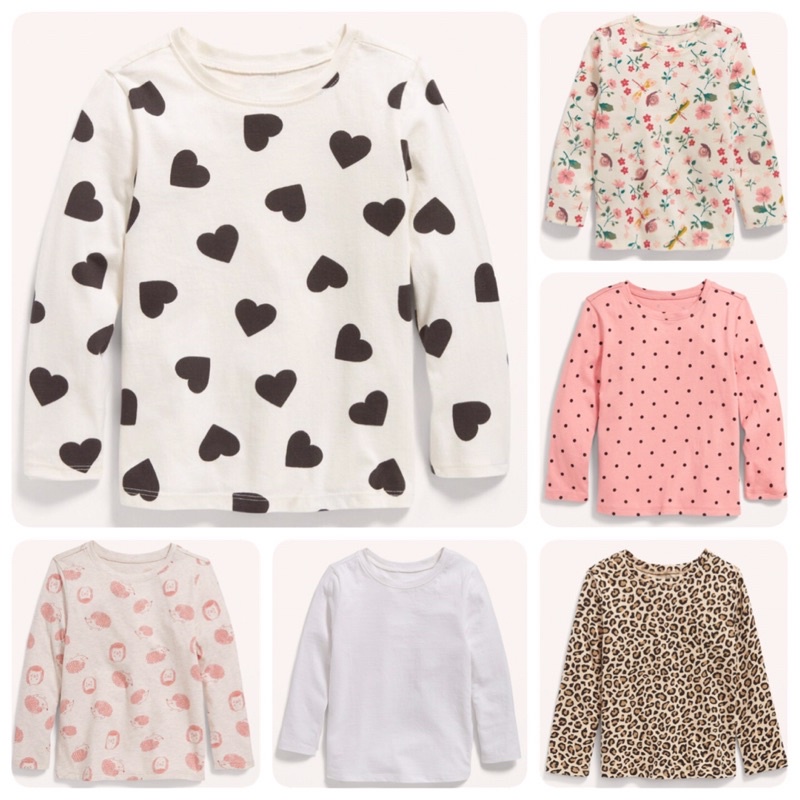 Áo thun Oldnavy dài tay bé gái (Hàng b)