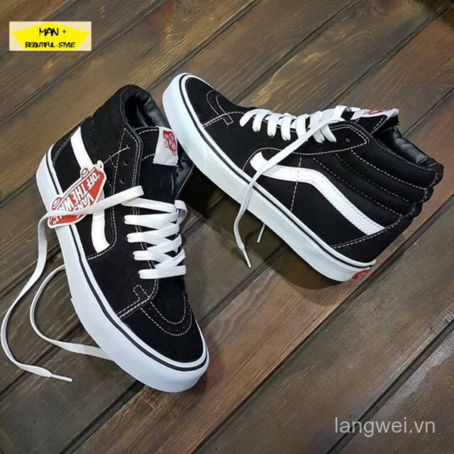 (Full box) Giày VANS Sk8 Hi đen 7KPh