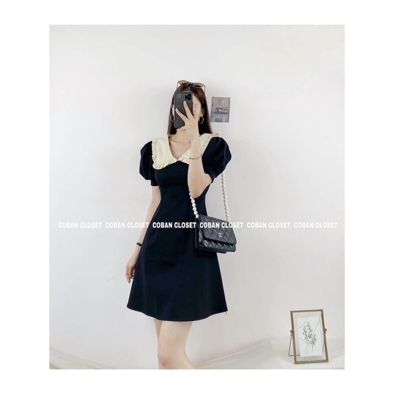 [Mã FAGREEN1505 giảm tới 30K đơn 99K] VN104 - VÁY XOÈ CHIẾT EO CỔ TRẮNG BÈO 2 MÀU NỮ | BigBuy360 - bigbuy360.vn