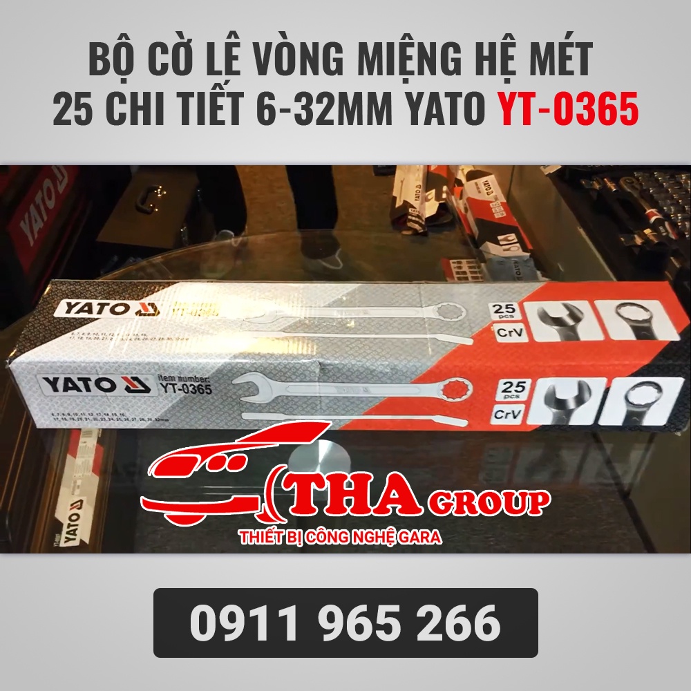 BỘ CỜ LÊ VÒNG MIỆNG HỆ MÉT 25 CHI TIẾT 6-32MM YATO YT-0365