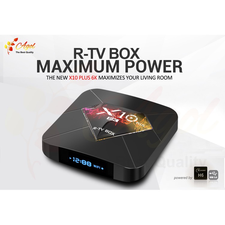 Android tivi R-TV X10 Plus 4GB RAM 32GB ROM android 9.0 cài sẵn ứng dụng giải trí miễn phí vĩnh viễn