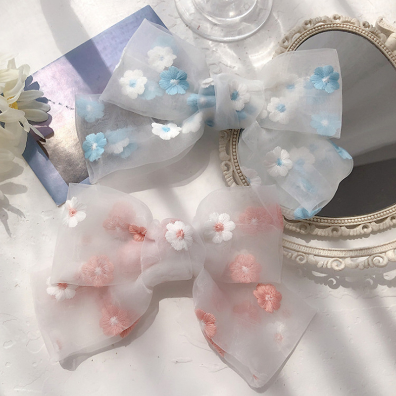 【RT】Simple Net Red Same Stype Bow Hairpin Hair Accessories Headdress Side Clip