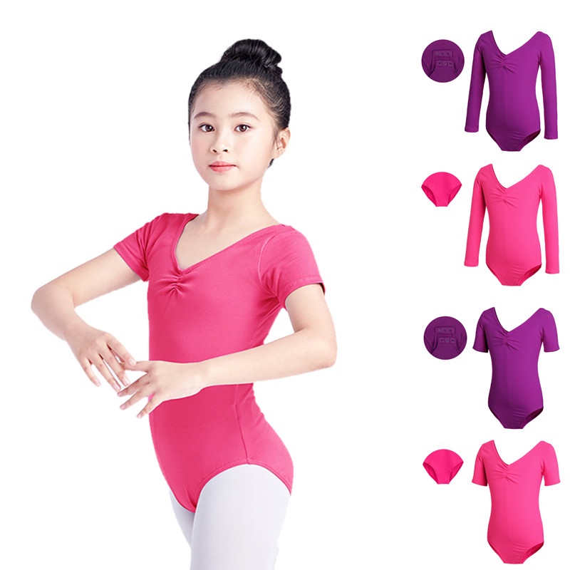 Bộ đồ liền thân bằng cotton màu đen/ tím/ đỏ/ tím thời trang cho bé gái