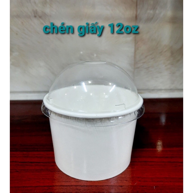 Chén giấy 12oz 320ml đựng chè, suop, tàu hủ 2PE