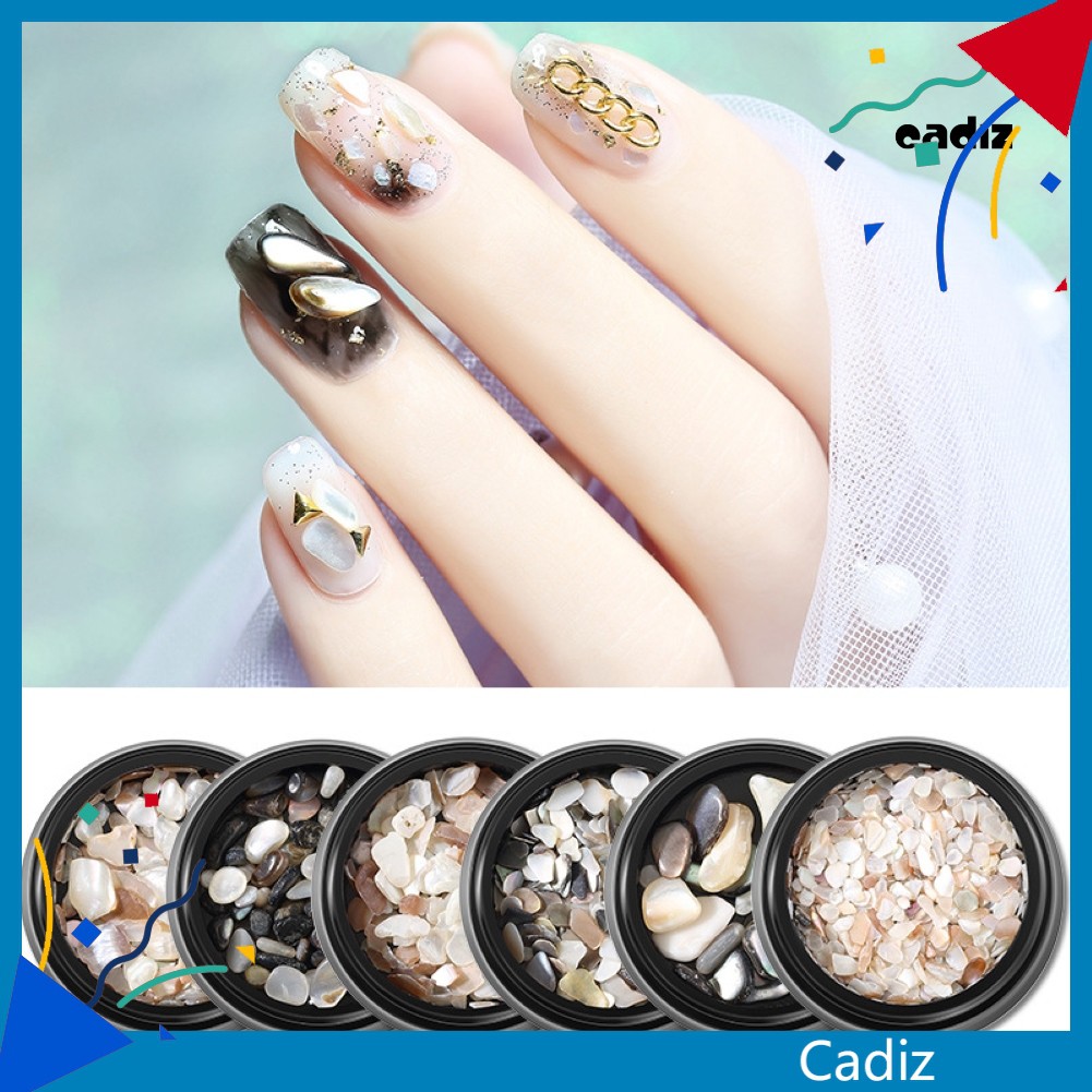 [Hàng mới về] Bộ 2 hộp đá gắn trang trí móng tay nghệ thuật hợp thời trang