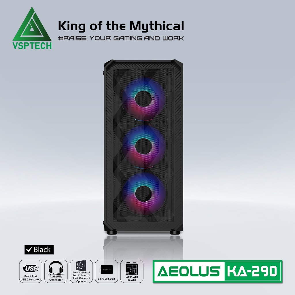 Case VSPTECH KA-290 Mid Tower - Hàng Chính Hãng VSP