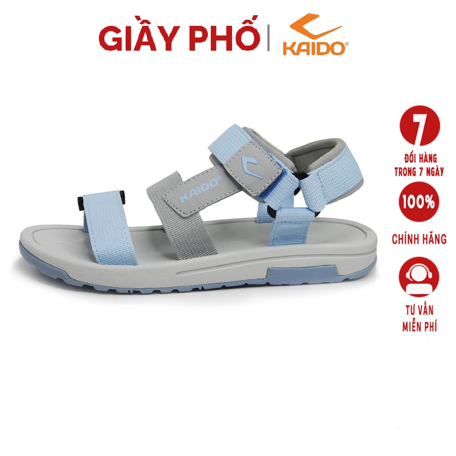 Dép Sandal Quai Hậu Kaido Nữ Màu Xám Xanh Dương KD7629, Đế Cao Su Chống Trơn Trượt, Bảo Hành 12 Tháng