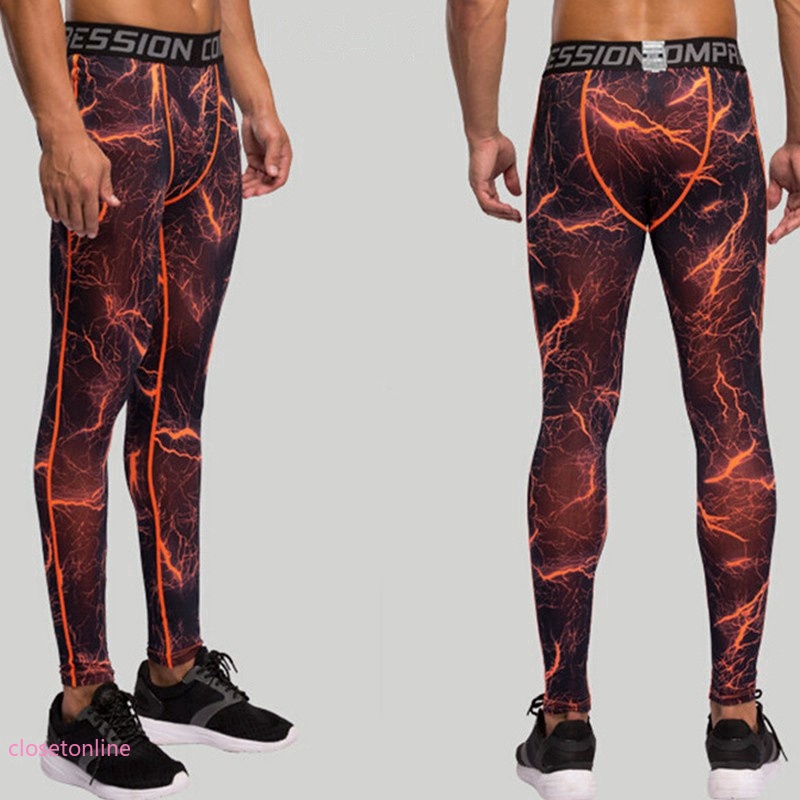 Quần legging họa tiết rằn ri tập thể thao năng động cho nam