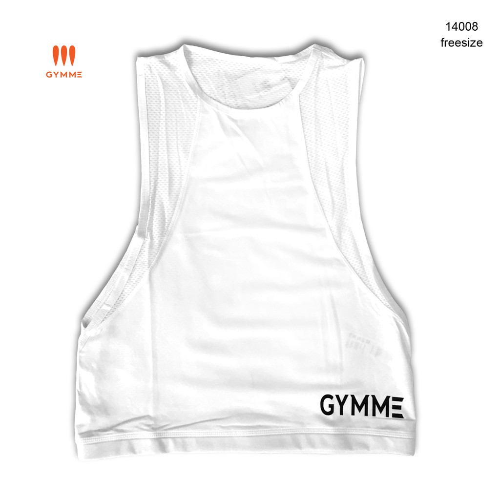 Áo tanktop nữ tập gym yoga GYMME ba lỗ phối lưới freesize - 14008