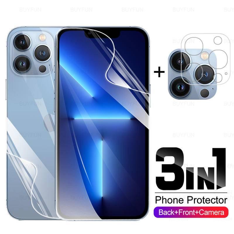 Phim hydrogel mặt trước mặt sau 3in1 cho iPhone 11 12 13 Pro Max Mini iPhone13 iPhone13Pro iPhone13P
