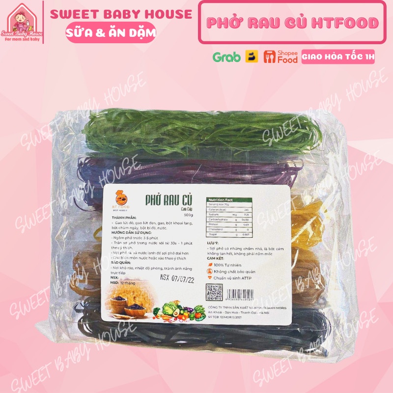 Miến, phở khô rau củ HT Food cho bé ăn dặm. Date 2/2024 - Sweet Baby House