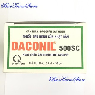Bán buôn- Hộp 10 gói Daconil 500SC gói 20ml chuyên trừ nấm cho phong lan, cây trồng. hàng đẹp, nhập khẩu.