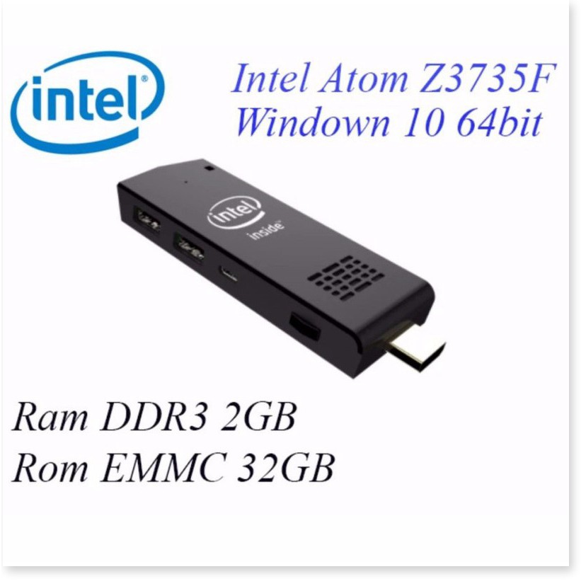 Máy tính Intel Pocket PC windows 10 64bit, Ram 2GB, EMMC 32G, CPU Intel Z3735F (Dual win/android)