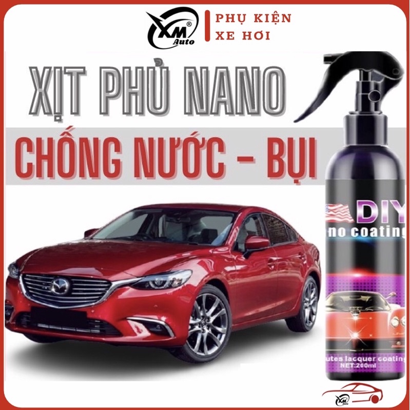 Chai Xịt Phủ Nano Chống Thấm Nước Ô tô, Xe Máy - Chất Chống Bám Nước Kính Xe, Kính Cận DIY - XMAUTO