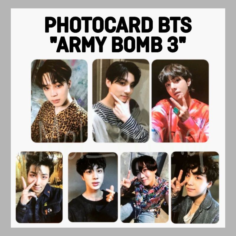 Unofficial Photocard Bts - Army Bomb Version 3 Kpop