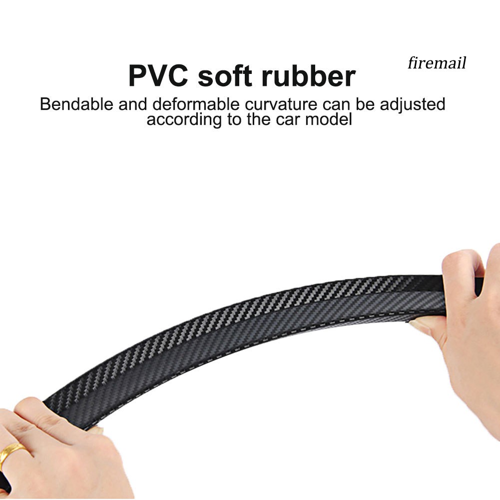 Set 2 Dải Sợi Carbon 42cm Trang Trí Viền Bánh Xe Ô Tô