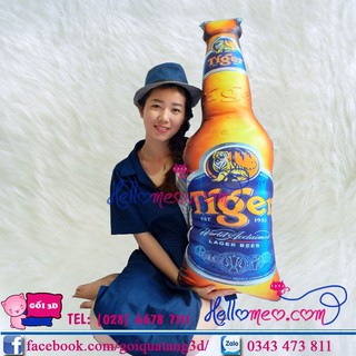 Gối Ôm 3d Chai Bia Tiger 100cm