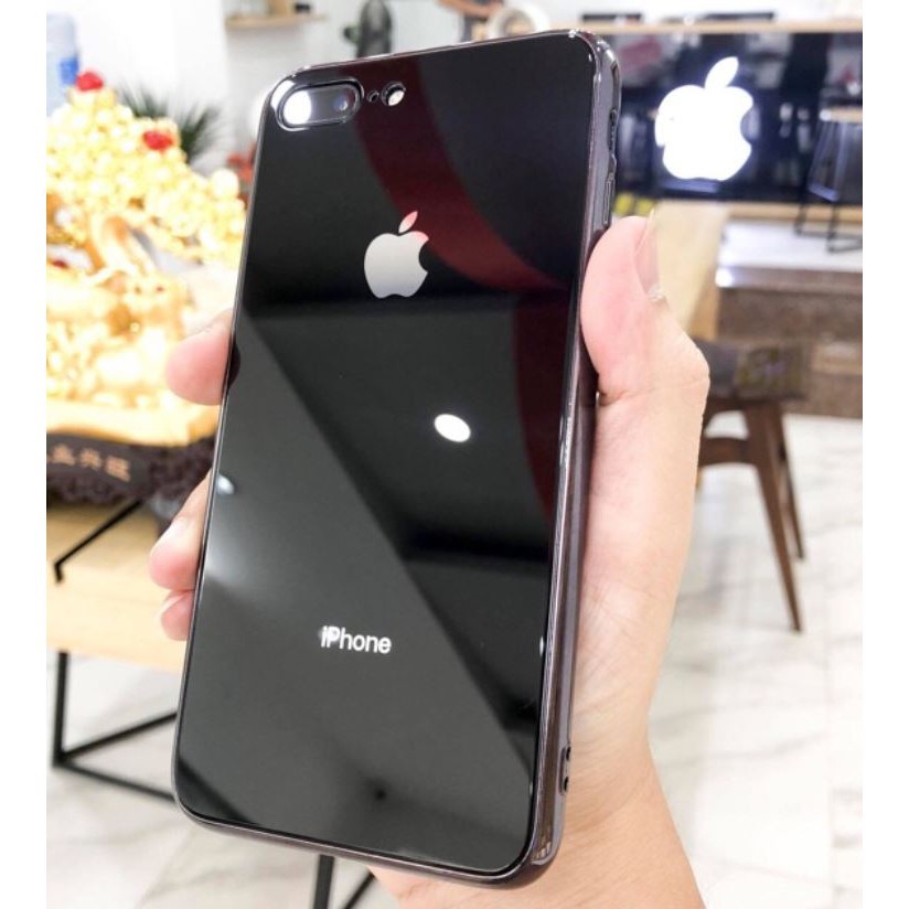 [MUA 1 TẶNG 1] ỐP LƯNG KÍNH CƯỜNG LỰC VIỀN MÀU TĨNH ĐIỆN CHO IPHONE TỪ 6 ĐẾN XSMAX - TẶNG 1 DÂY TREO ĐIỆN THOẠI CUTE