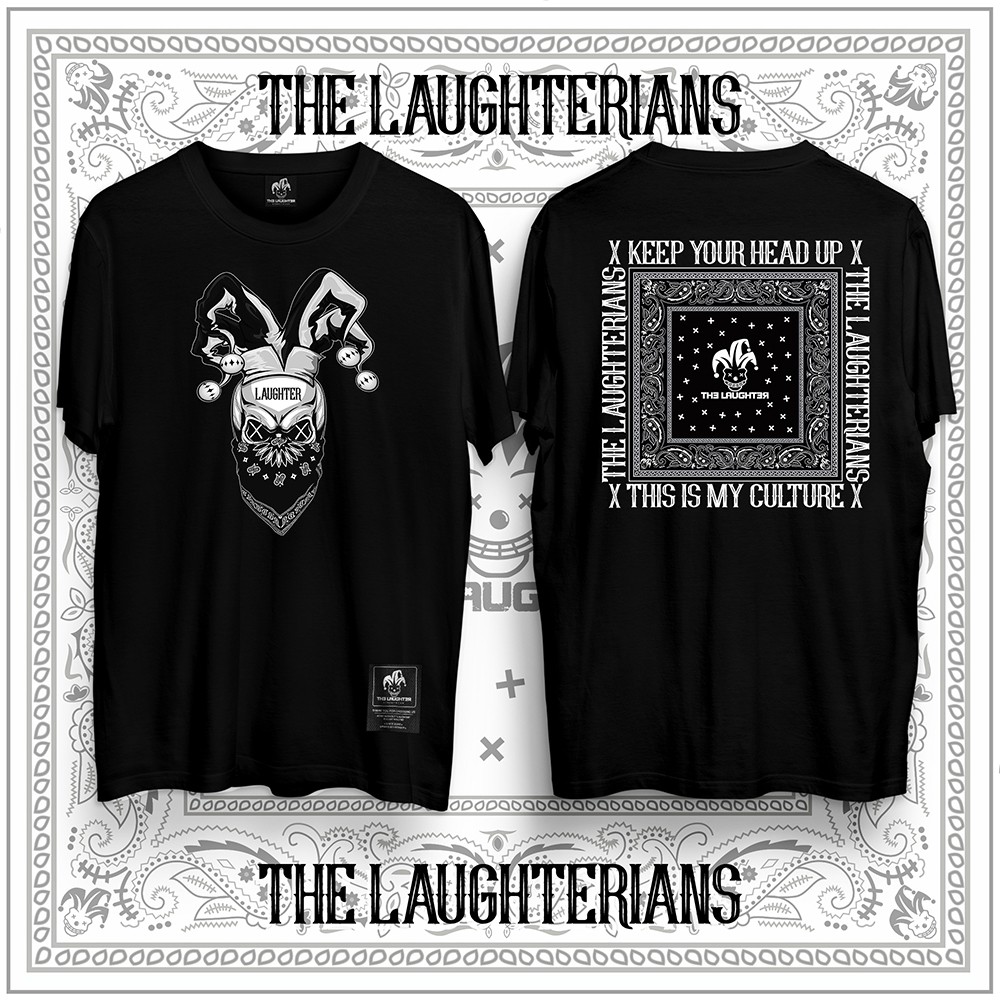 Laughterian Pattern - Áo Phông Họa Tiết Bandana T Shirt - 100% Cotton