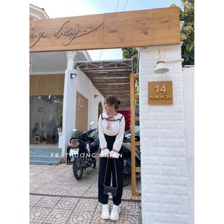 Quần ống rộng ảnh chụp thật