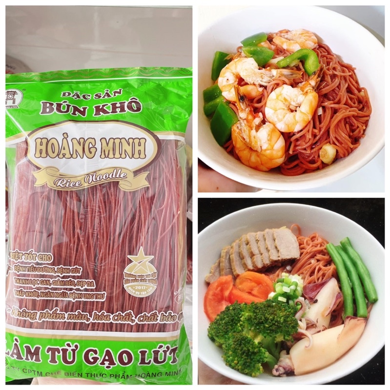 Thùng 24 gói bún gạo lứt khô Hoàng Minh