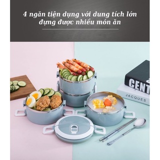 Hộp đựng cơm văn phòng inox 4 tầng