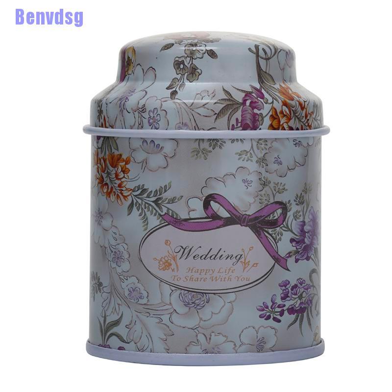 Hộp Thiếc Đựng Trà / Cà Phê Họa Tiết Hoa Đáng Yêu