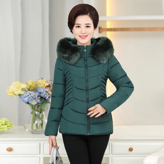 Áo khoác Phao trung niên cổ lông.Đủ sz: L-4XL