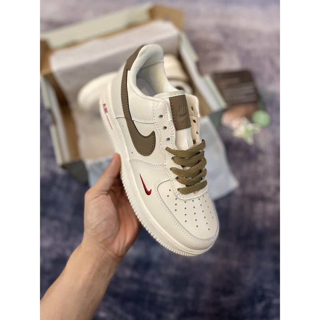 [MyGsneaker] Giày AF1 Premium trắng nâu bản tiêu chuẩn