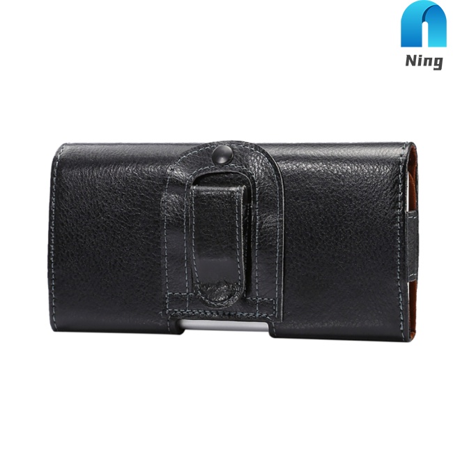 Ning Túi Đựng Điện Thoại Đeo Ngang Hông Họa Tiết Da Trái Vải Một Lớp Thông Dụng Tương Thích Với iPhone