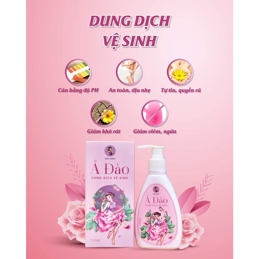 [SẢN PHẨM MỚI] Dung dịch vệ sinh phụ nữ Ả Đào 150ml Chiết xuât tự nhiên 100%