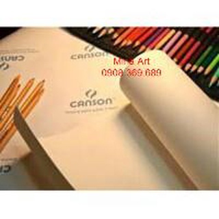 3 Tờ Giấy vẽ màu nước CANSON định lượng 200gsm, Size A0 lỡ (79 x109 cm)